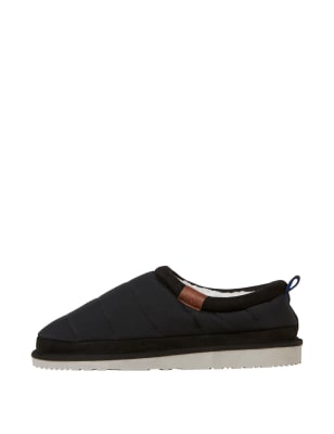 

Mens JACK & JONES Fleece Lined Mule Slippers - Black, Black