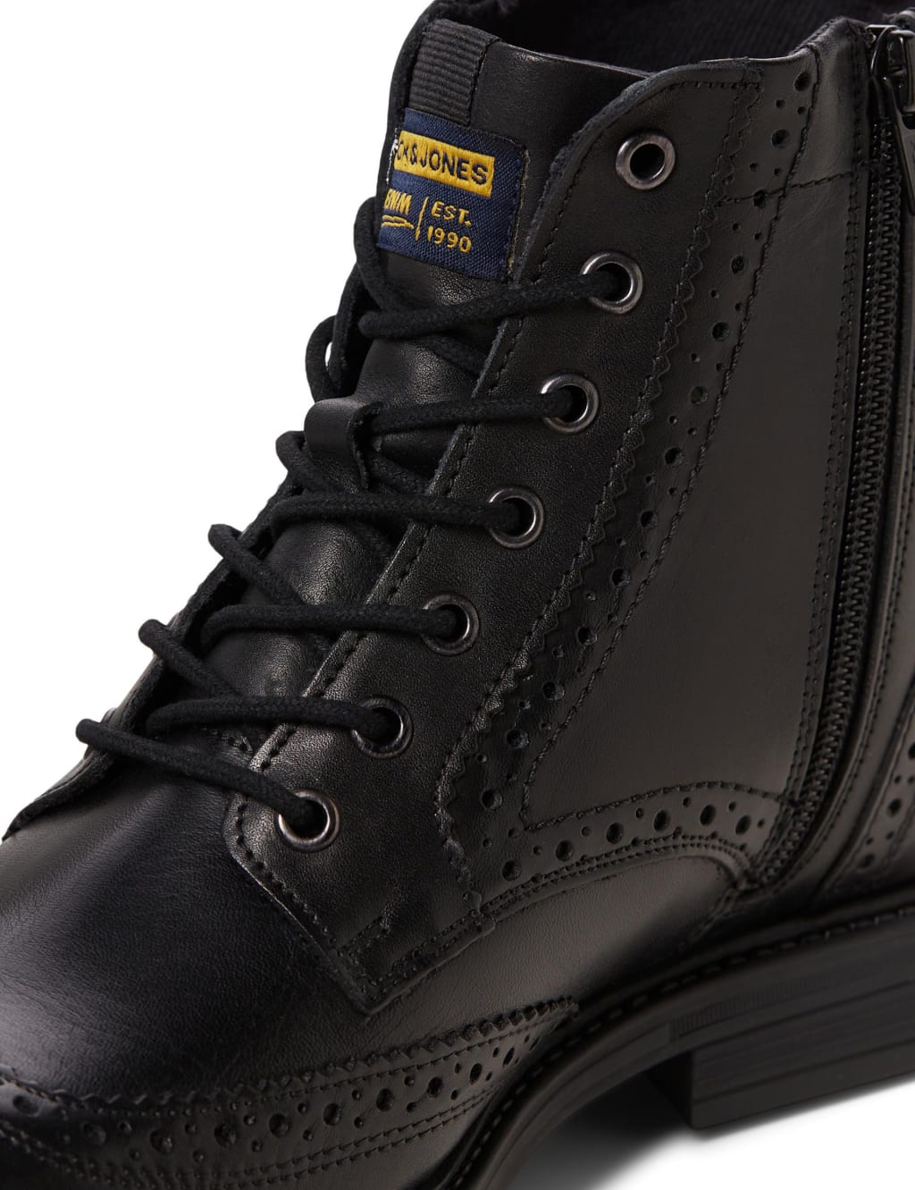 Leather Brogue Casual Boots image 6