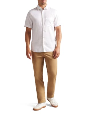 Regular Fit Linen Rich Oxford Shirt