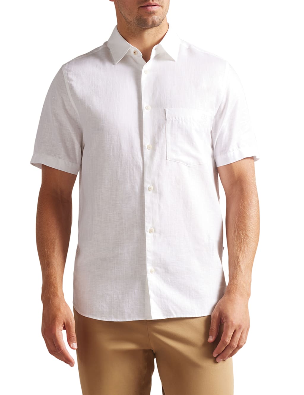 Regular Fit Linen Rich Oxford Shirt image 2