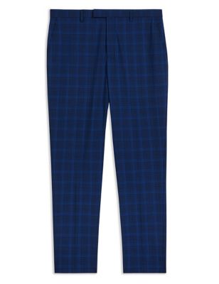 Slim Fit Wool Rich Check Trousers