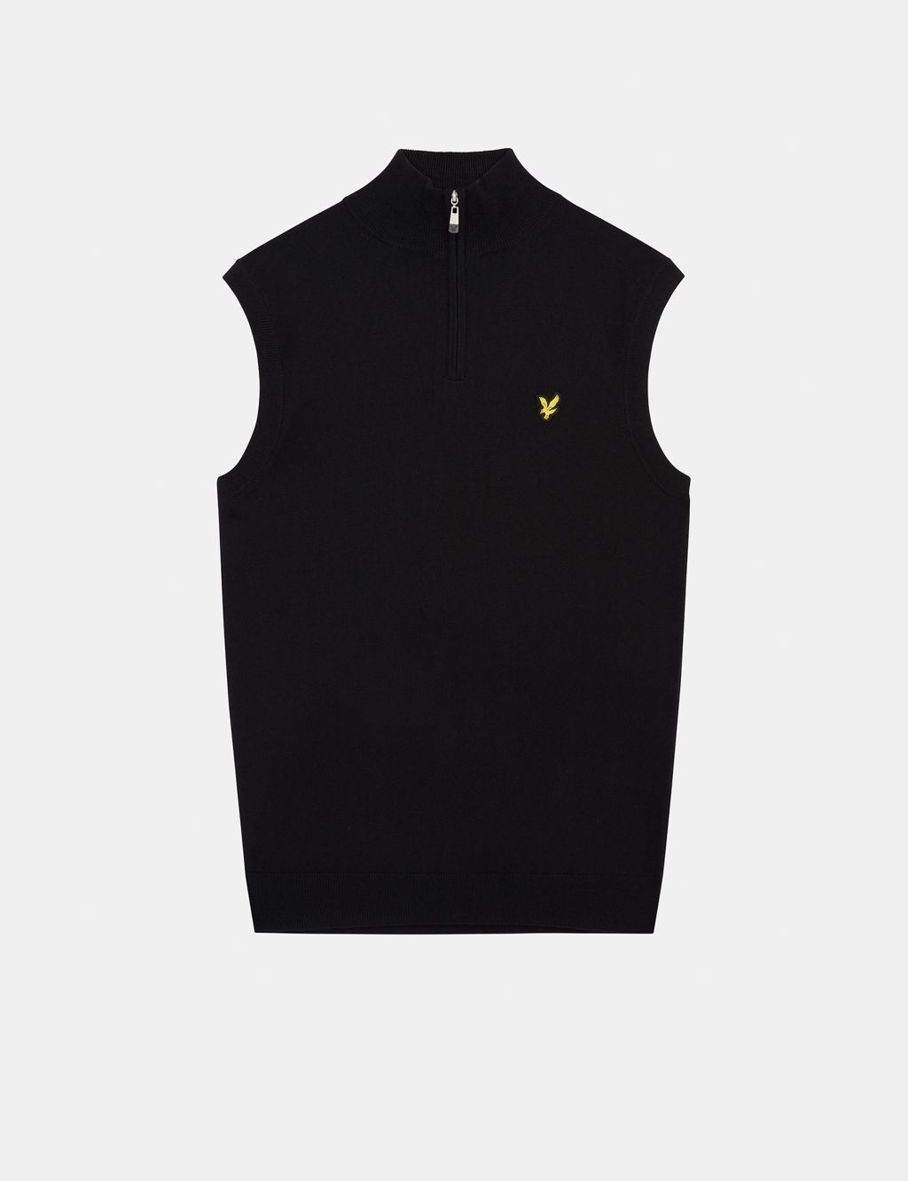 Cotton Rich Half Zip Knitted Vest with Wool image 2