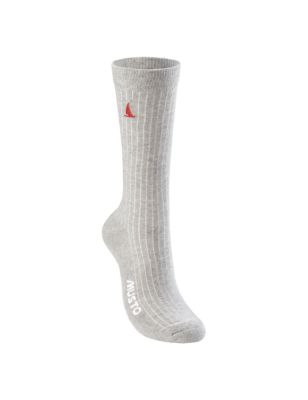 Musto Men's 2pk Cotton Rich Ribbed Socks - Grey Mix, Grey Mix