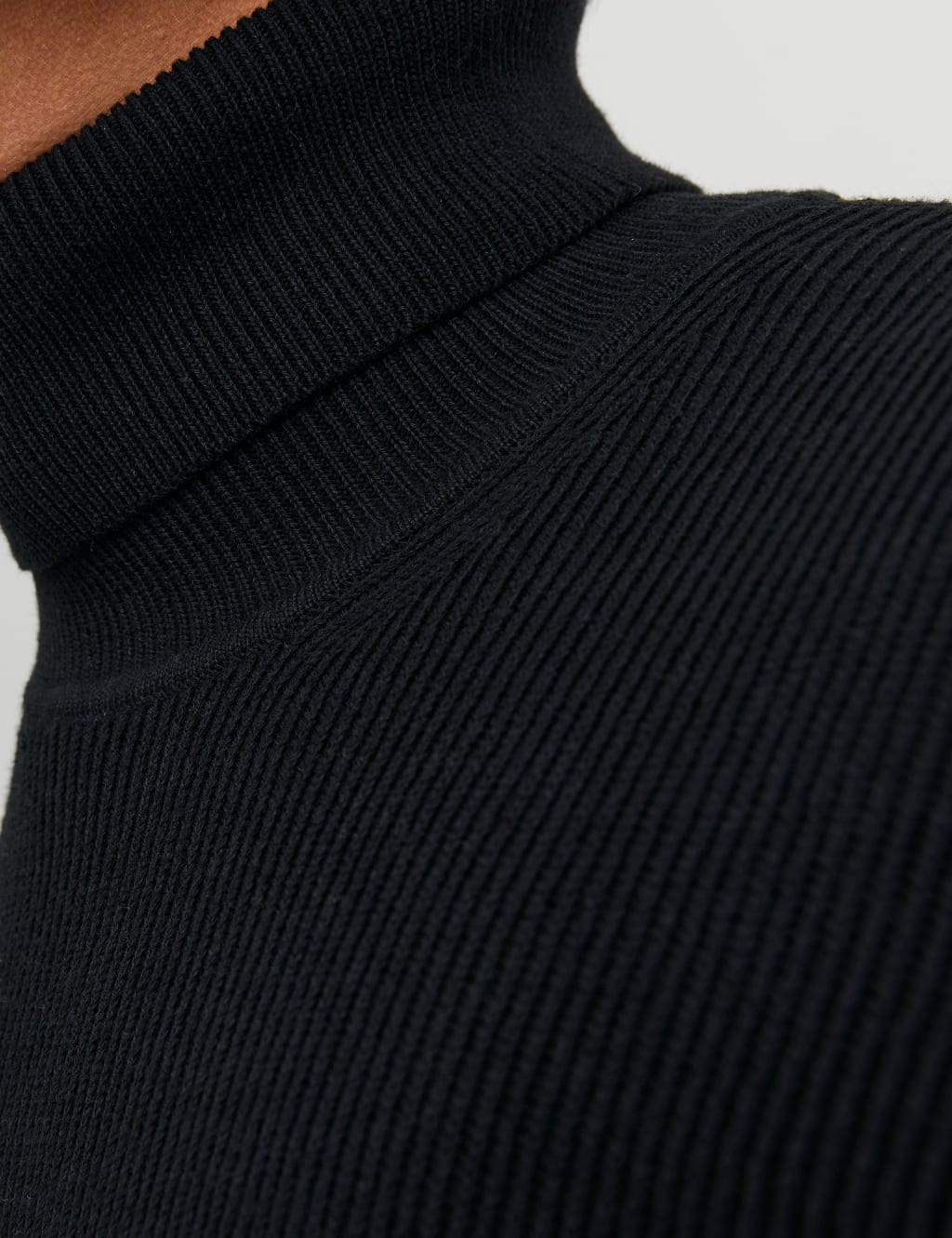 Cotton Blend Ribbed High Neck Jumper image 6