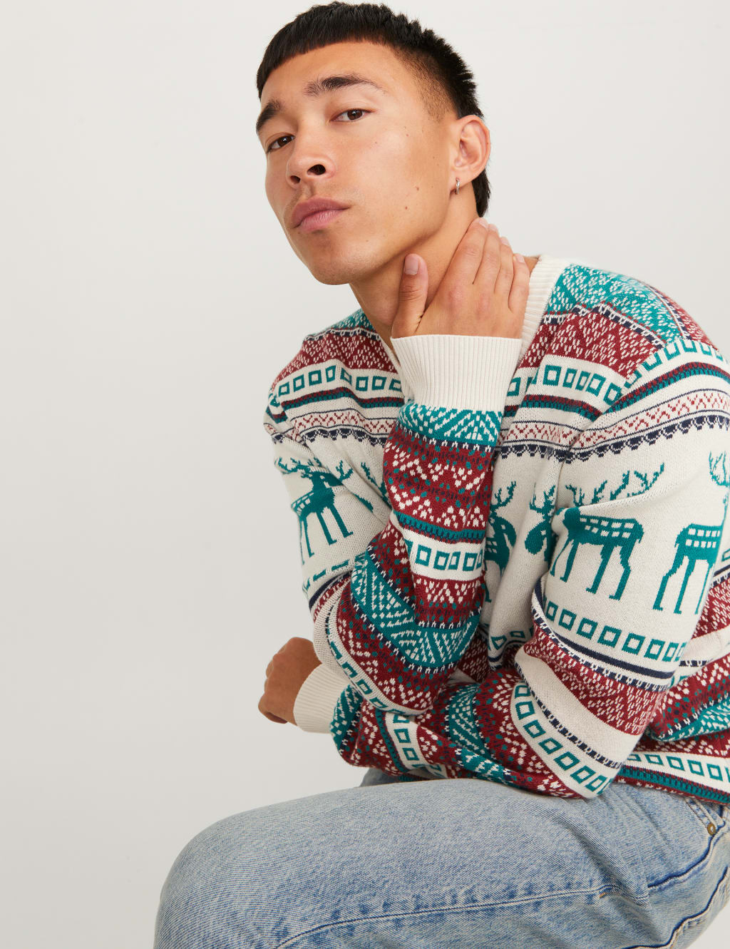 Cotton Rich Fair Isle Crew Neck Jumper image 5