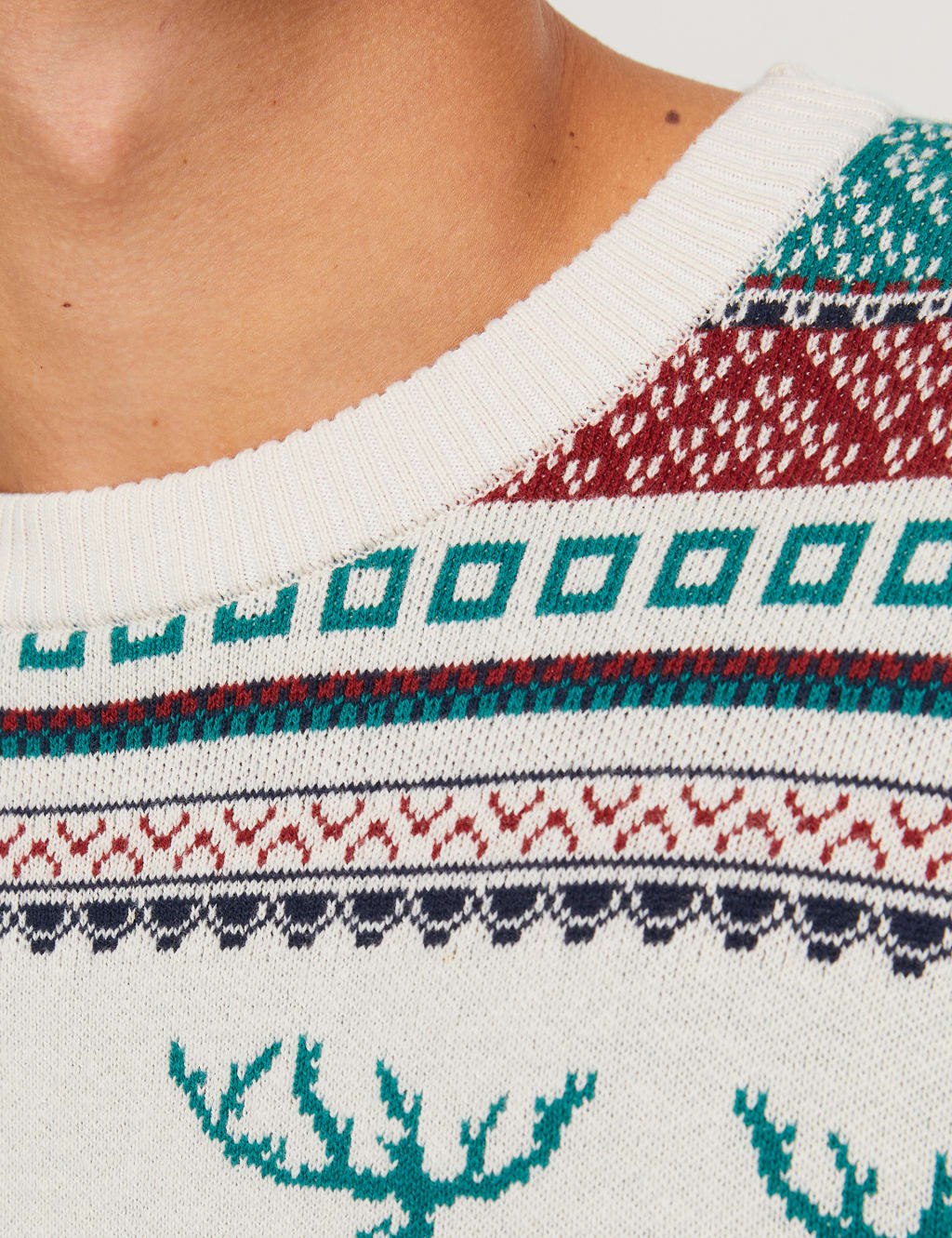 Cotton Rich Fair Isle Crew Neck Jumper image 7
