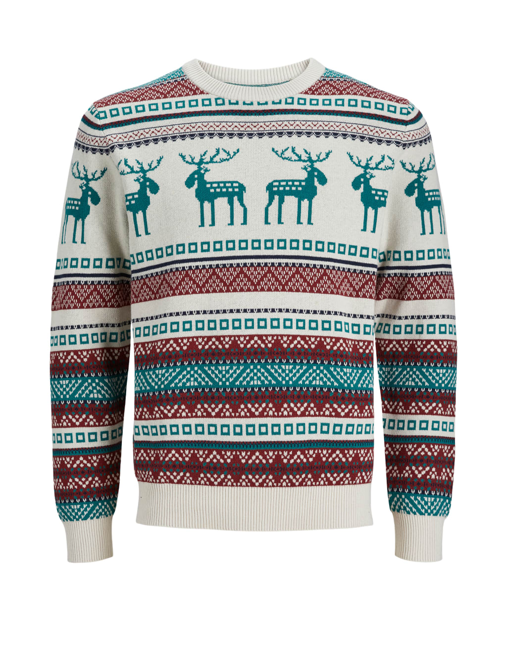 Cotton Rich Fair Isle Crew Neck Jumper image 2