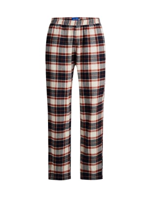 Pure Cotton Checked Pyjama Bottoms