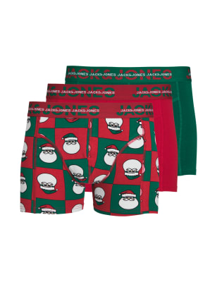 3pk Cotton Stretch Christmas Trunks