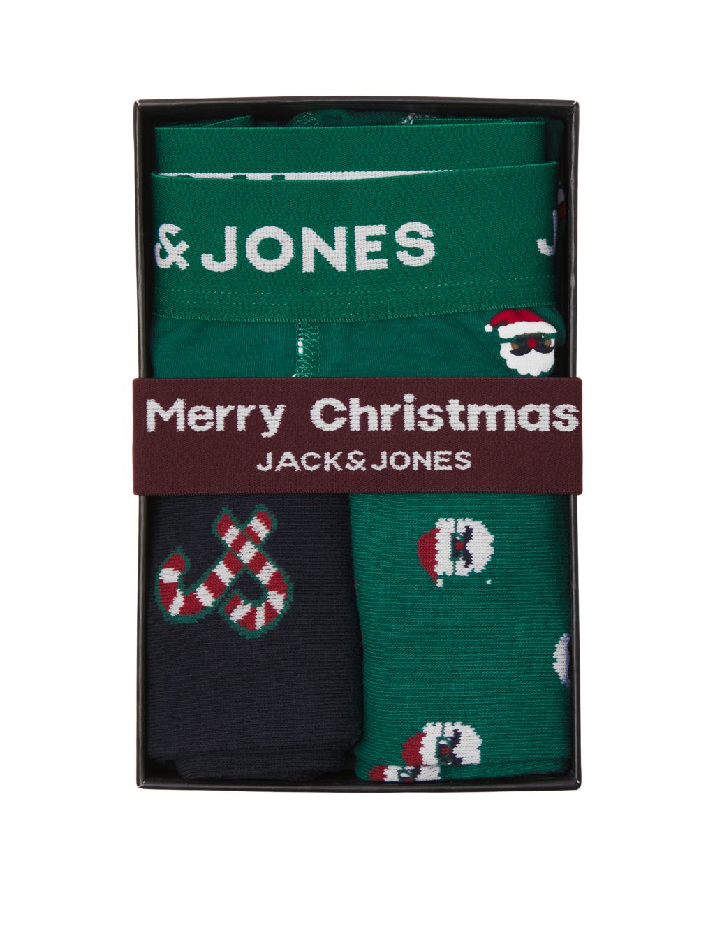 3pk Christmas Trunks & Socks Gift Set image 2
