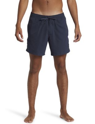 Quiksilver Mens Everyday Solid Volley Swim Shorts - Navy, Navy,Blue