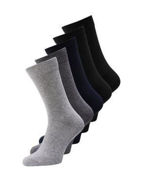 

Mens JACK & JONES 5pk Cotton Rich Socks - Multi, Multi