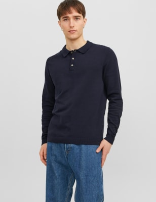 Pure Cotton Knitted Polo Shirt