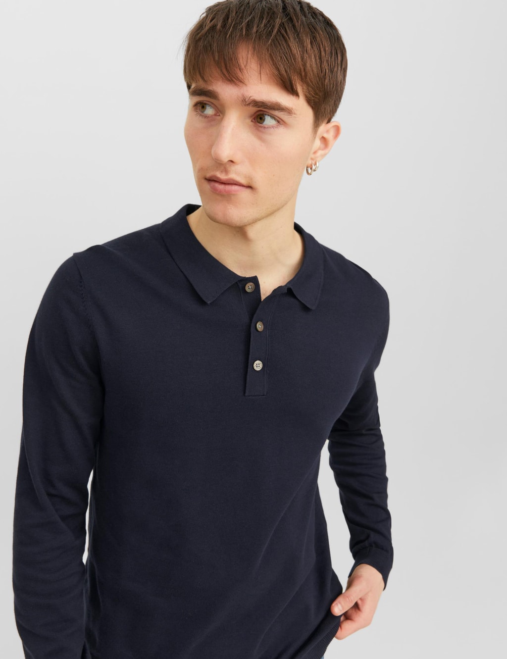 Pure Cotton Knitted Polo Shirt image 3