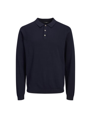 Pure Cotton Knitted Polo Shirt