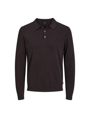 Pure Cotton Knitted Polo Shirt