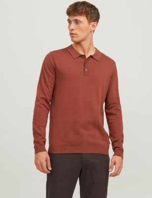 Pure Cotton Knitted Polo Shirt