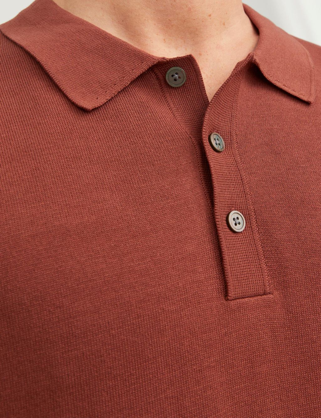 Pure Cotton Knitted Polo Shirt image 3