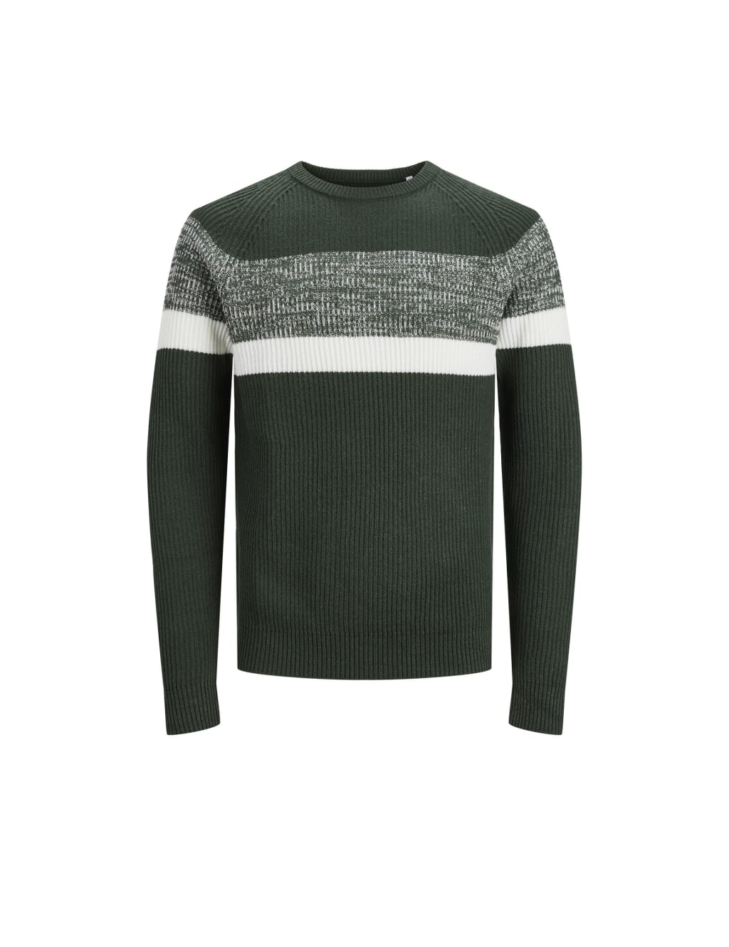 Cotton Blend Ribbed Colour Block Jumper image 1