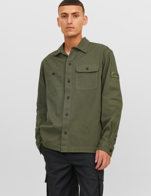 Cotton Rich Overshirt | JACK & JONES | M&S