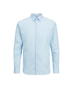 Slim Fit Cotton Blend Oxford Shirt