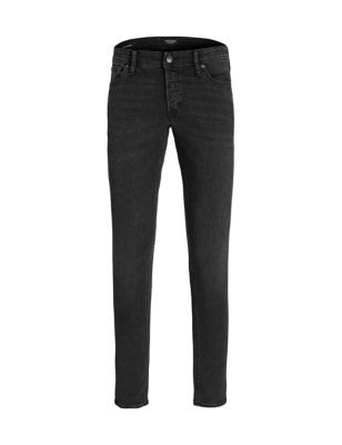 Jack & Jones Mens Slim Fit 5 Pocket Jeans - 3030 - Black, Black