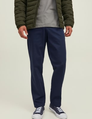 

Mens JACK & JONES Straight Fit Chinos - Navy, Navy