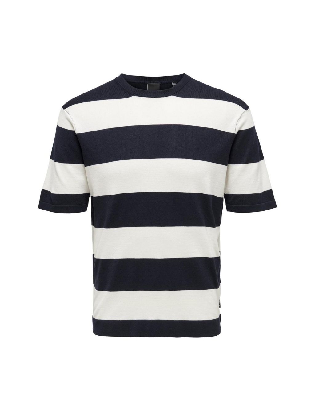 Fine Knit Striped T-Shirt