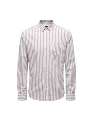 Cotton Rich Striped Oxford Shirt