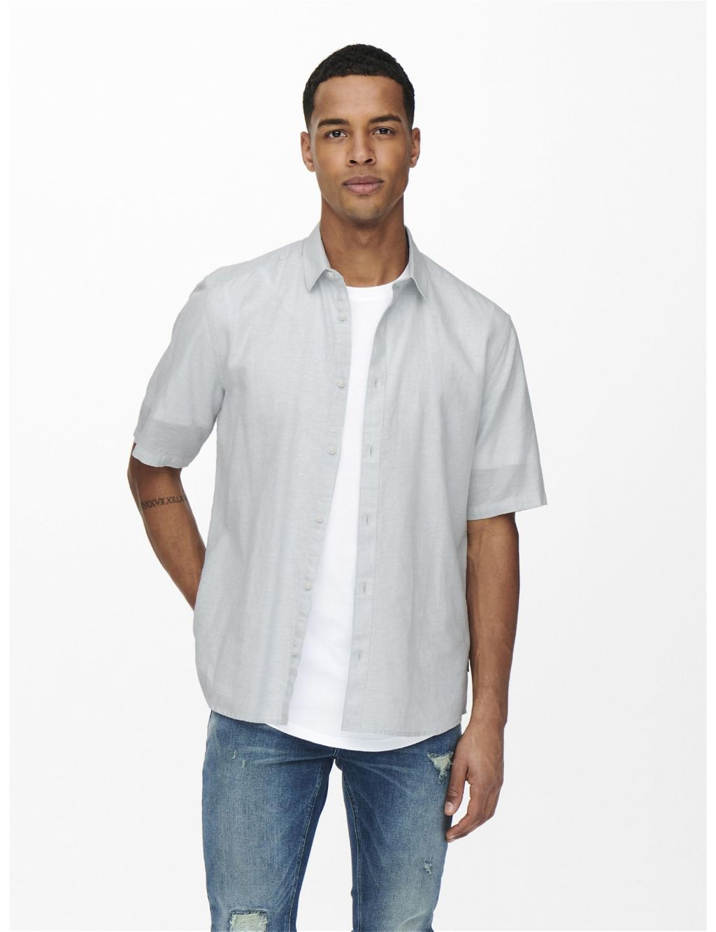 Cotton Linen Blend Shirt