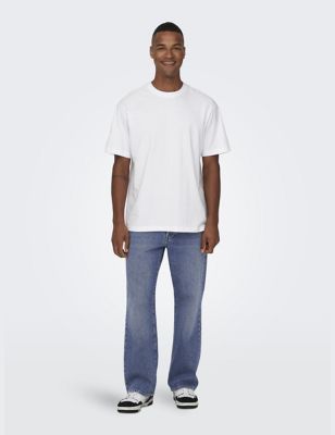 Only & Sons Men's Loose Fit 5 pocket Jeans - 3432 - Blue Denim, Blue Denim,Black