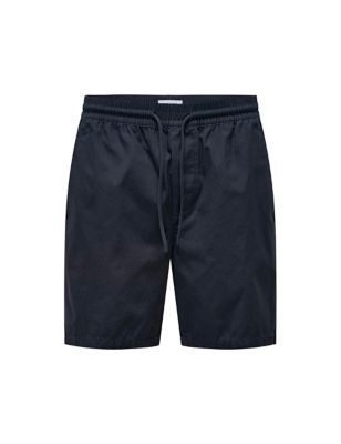 Only & Sons Men's Pure Cotton Shorts - Navy, Navy,Beige