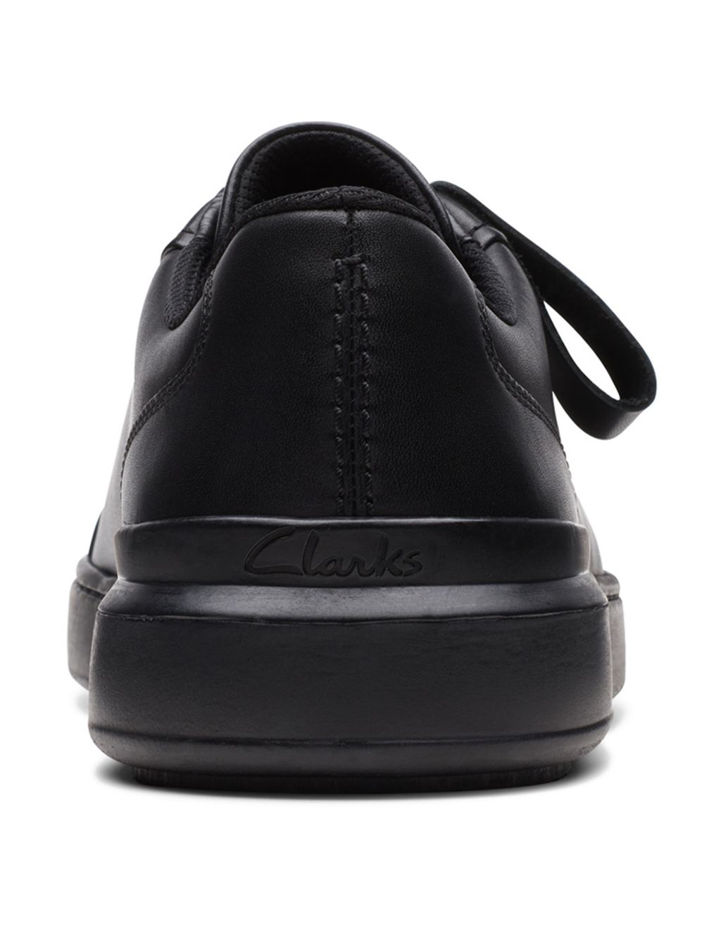 Wide Fit Leather Lace Up Trainers image 7