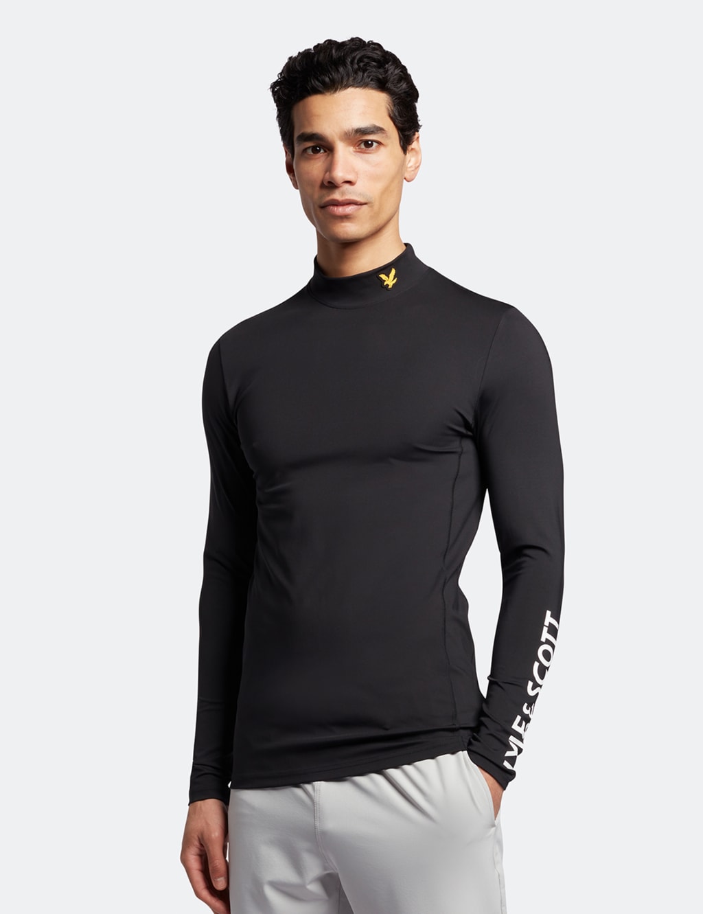 MKN-M35LS631 BLACK MIX MEDIA CREWNECK TOP