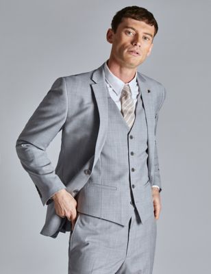 Ted Baker Mens Slim Fit Wool Rich Suit Jacket - 34REG - Grey, Grey
