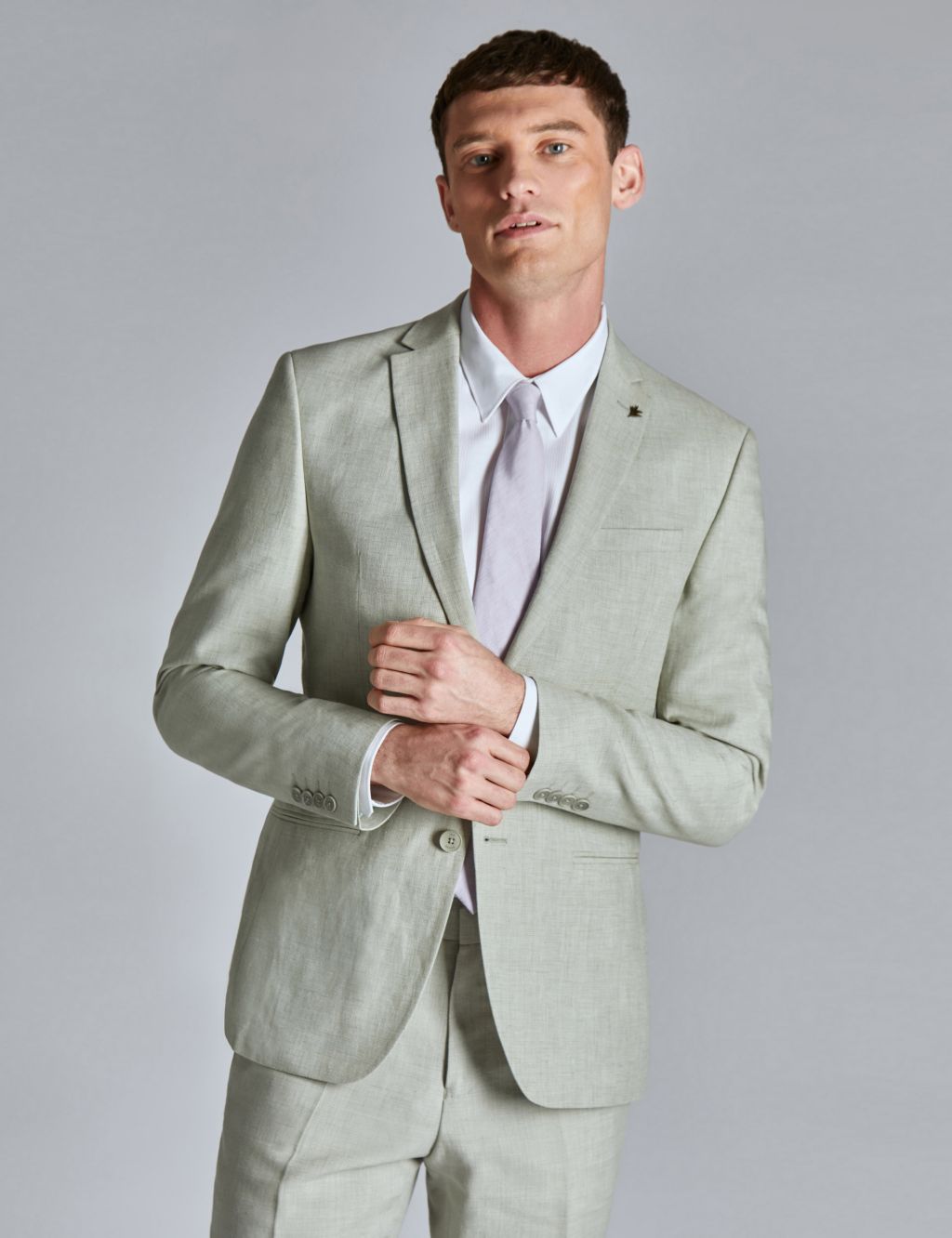 Slim Fit Linen Rich Suit Jacket
