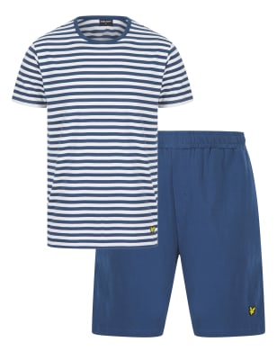 Cotton Rich Jersey Striped Lounge Set