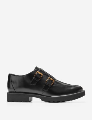 Greenwich Leather Buckle Block Heel Shoes