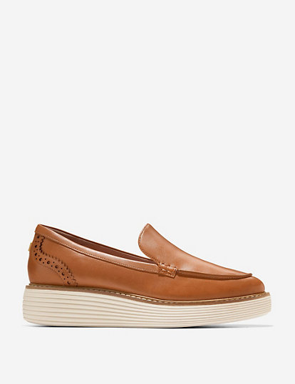 cole haan originalgrand platform venetian loafers - 8 - brown, brown