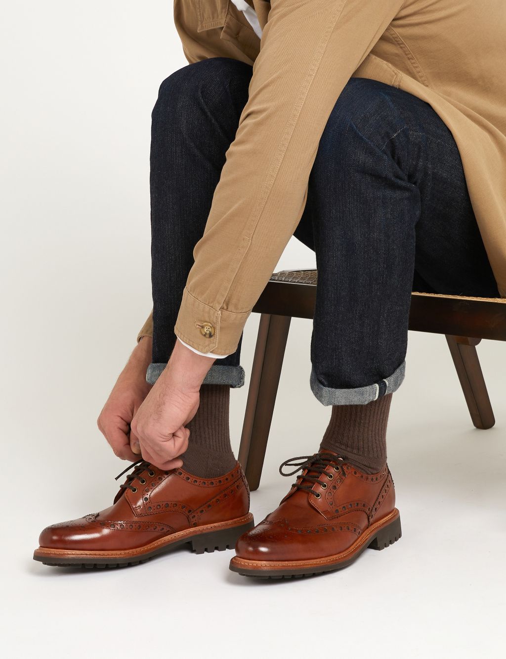 Leather Goodyear Welted Derby Shoes image 1
