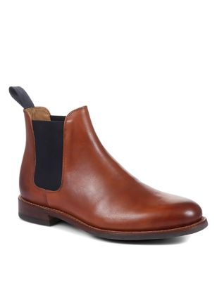 M&S Jones Bootmaker Mens Leather Goodyear Welted Slip On Chelsea Boots