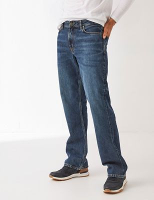 Fatface Mens Regular Fit 5 Pocket Jeans - 28LNG - Denim, Denim