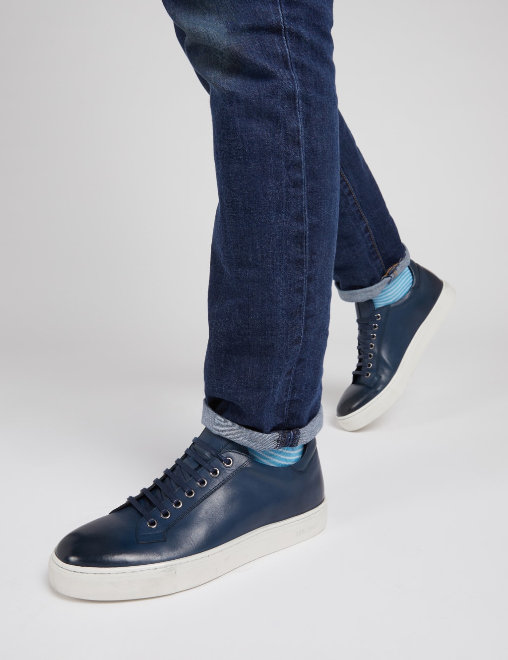 Leather Lace-Up Trainers image 1