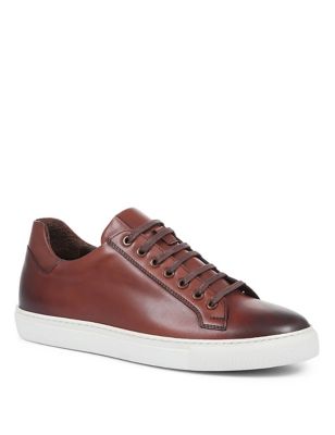 M&S Jones Bootmaker Mens Leather Lace-Up Trainers