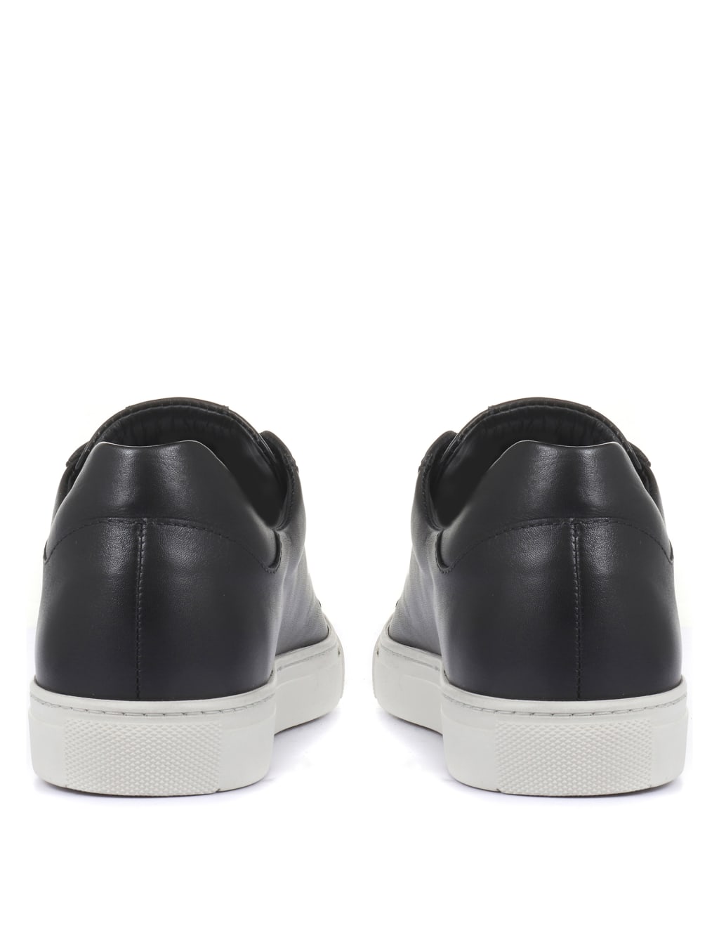 mens black trainers leather