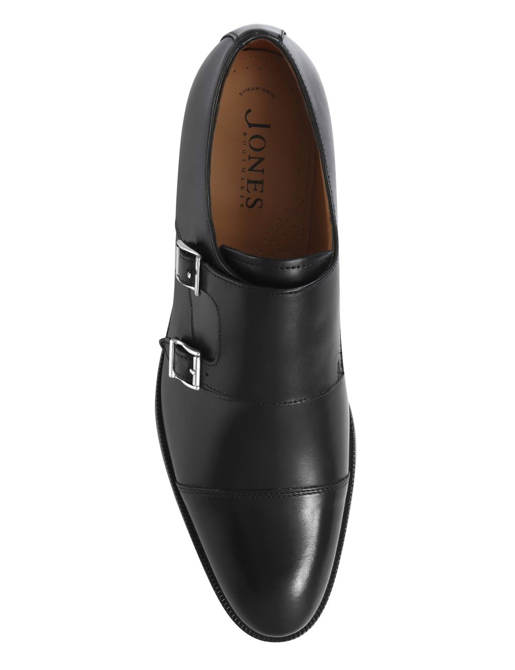 Leather Double Monk Strap Shoes image 3