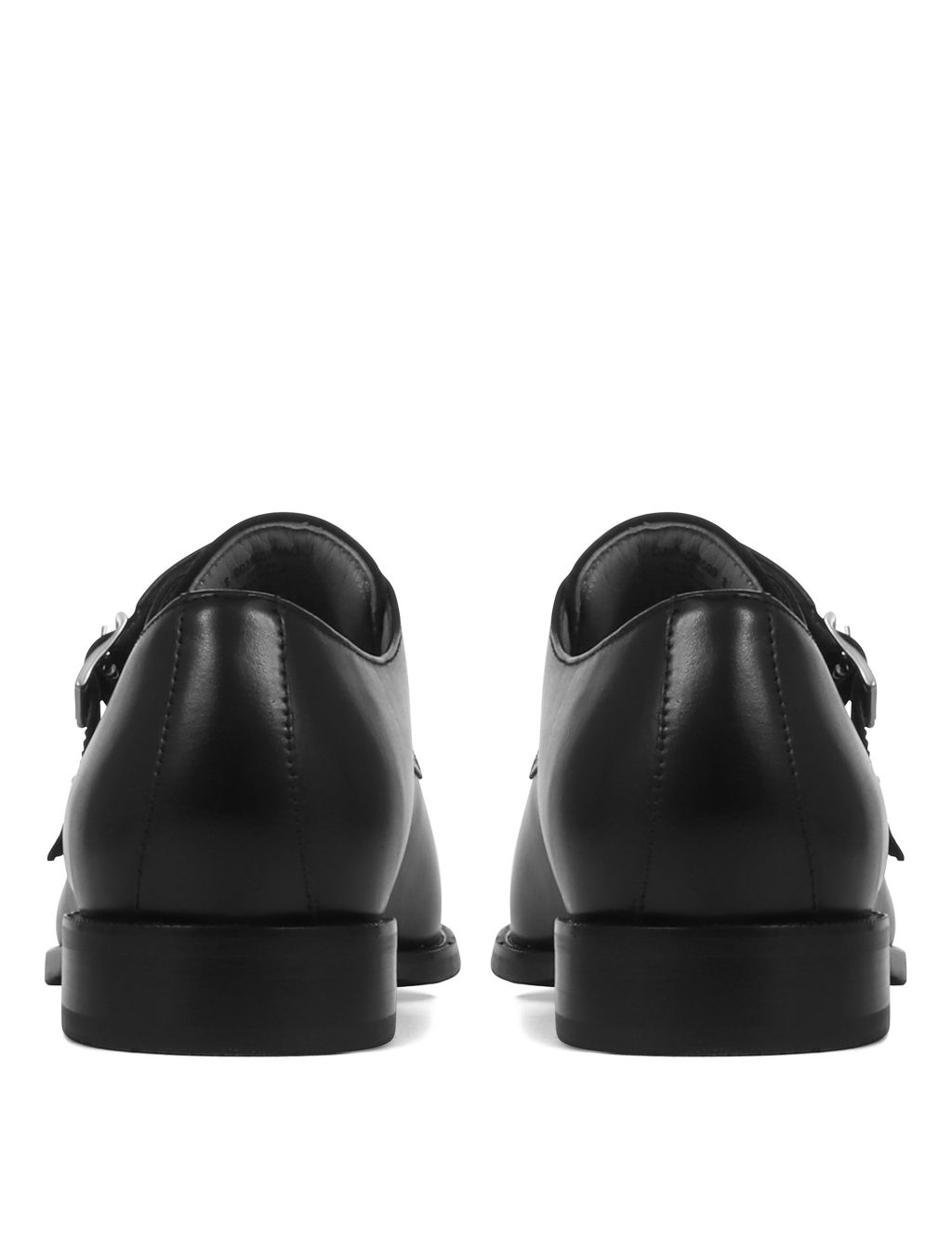 Leather Double Monk Strap Shoes image 4