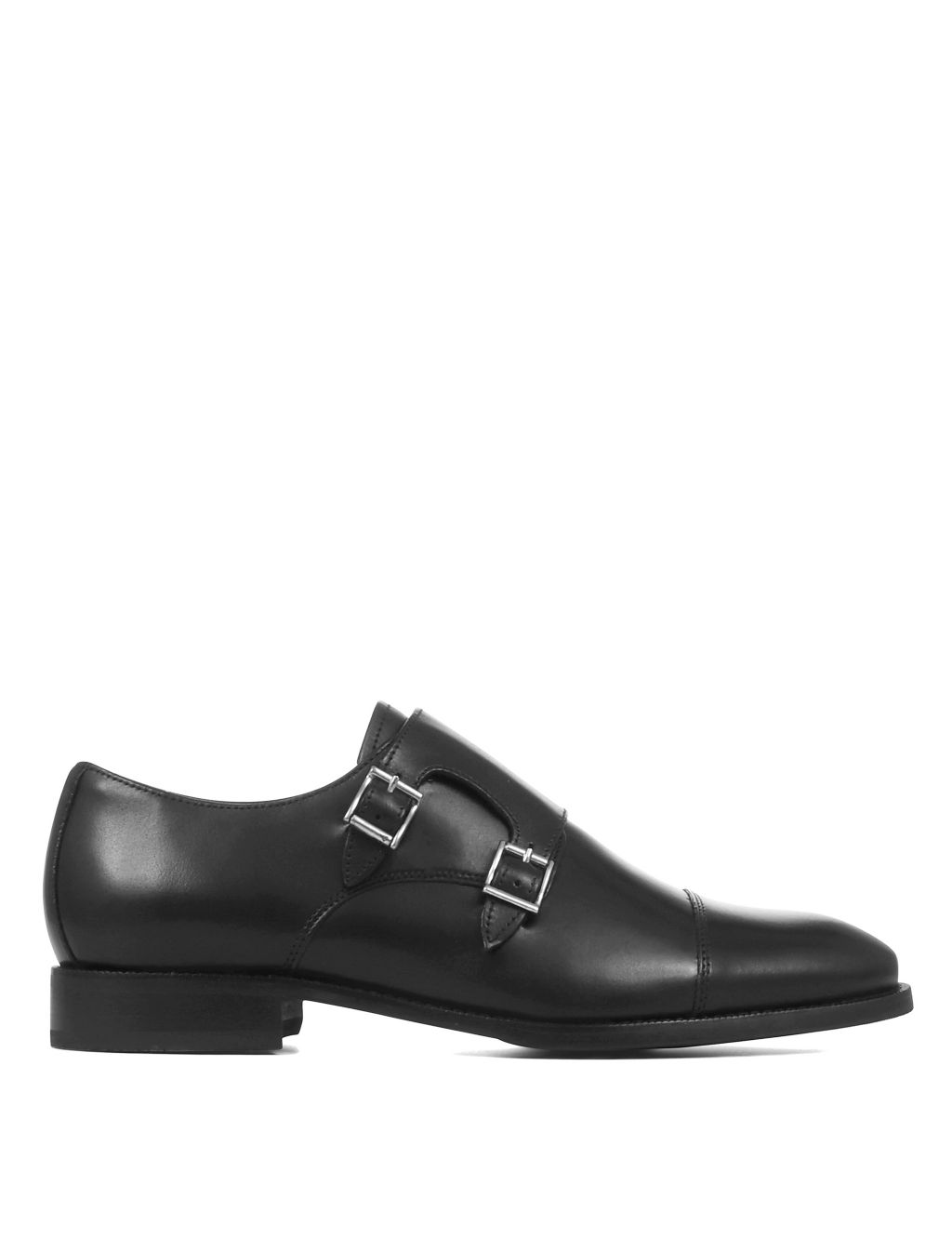 Leather Double Monk Strap Shoes image 5
