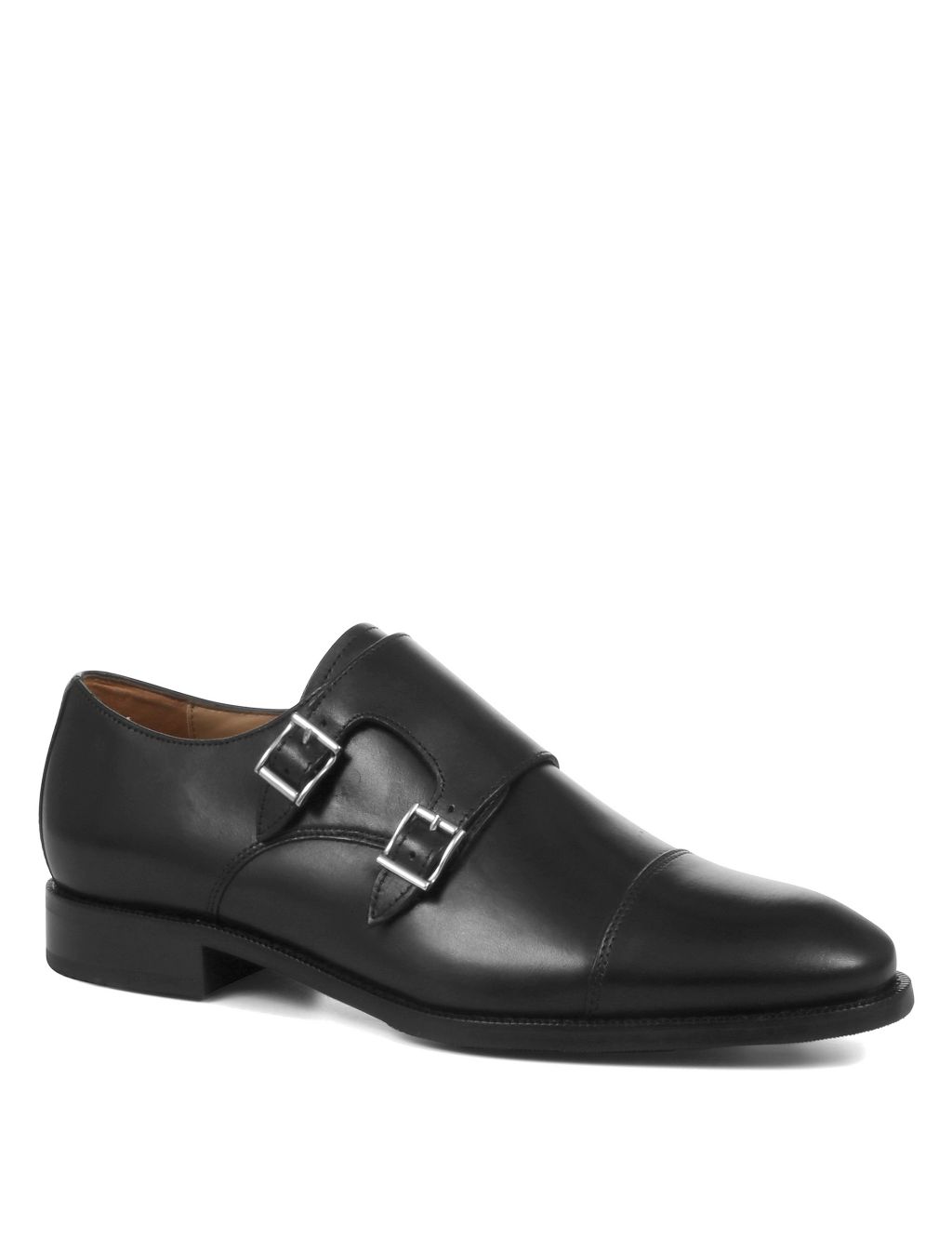 Leather Double Monk Strap Shoes image 2