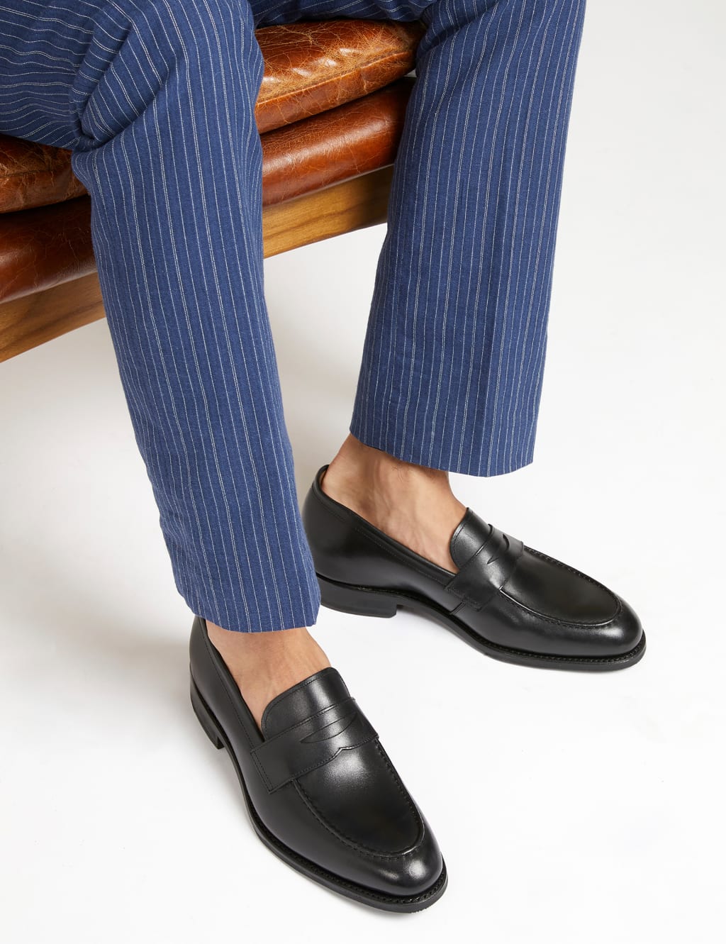 Leather Goodyear Welted Slip-On Loafers image 1